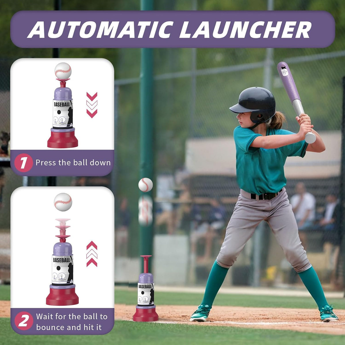 wee wonders 3-in-1 t ball set, adjustable height, close-up detail