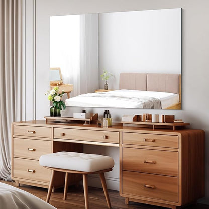 CILIBER Frameless Rectangle Mirror, 36x48 Inch Large Bathroom Mirrors - Image 2