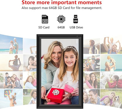 FRAMEO WiFi Digital Picture Frame 32GB Smart 15.6 Inch Digital Photo Frame FHD - Image 8