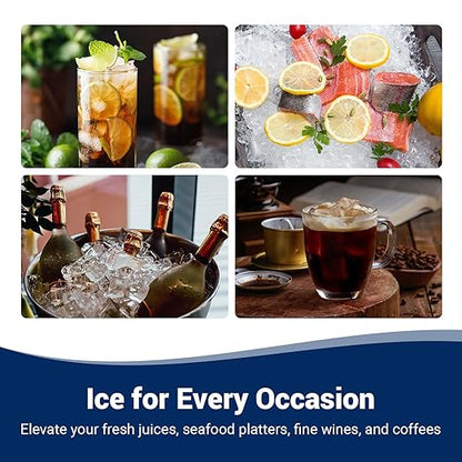 Nugget Ice Maker Countertop, 40lbs/Day Stainless Steel Small Soft Chewable - Image 7