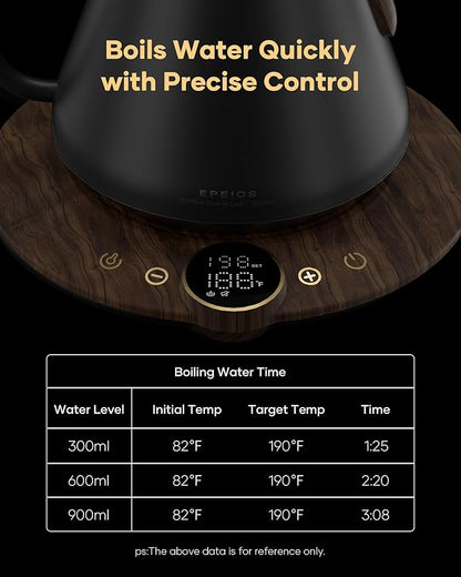 Cocinare FLOW B9 Gooseneck Electric Kettle, Precise Temperature Control - Image 4