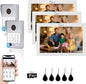 Wired Video Door Phone Apartment Intercom System, 7 Inch Touch Monitor by ANJIELOSMART