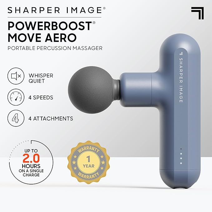 Sharper Image Powerboost Move Aero 3.0 – Mini Percussion Massage Gun| Updated - Image 2