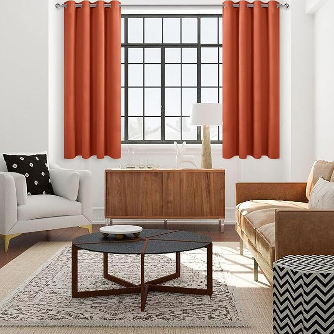 DWCN Black Out Curtains 84 Inch Long 2 Panels, Thermal Light Blocking Room - Image 3