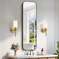 FORBATH Bathroom Mirror 55" x 16", Rectangle Black Bathroom Mirror by FORBATH