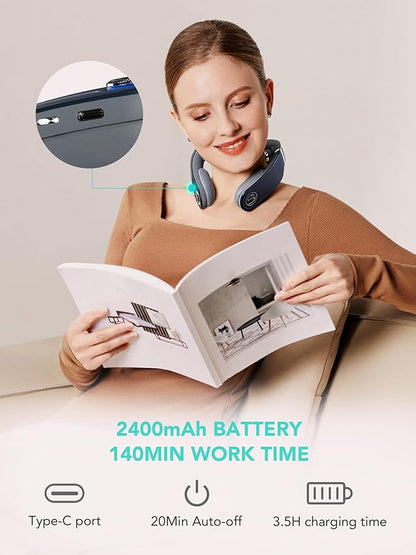 SKG Foldable Neck Massager for Pain Relief Deep Tissue Vibration Cordless - Image 8