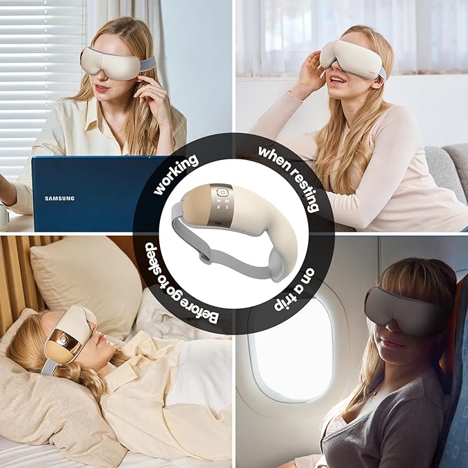 HubiCare Eye Massager with Heat, and Music Helps Relieve Strain, Dark Circles - Image 9