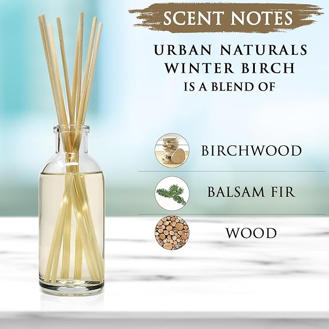 Urban Naturals Winter Birch Reed Diffuser Oil Gift Set | Birch Wood & Balsam - Image 7