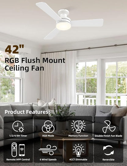 Homlit 42 inch RGB Ceiling Fan - Image 3