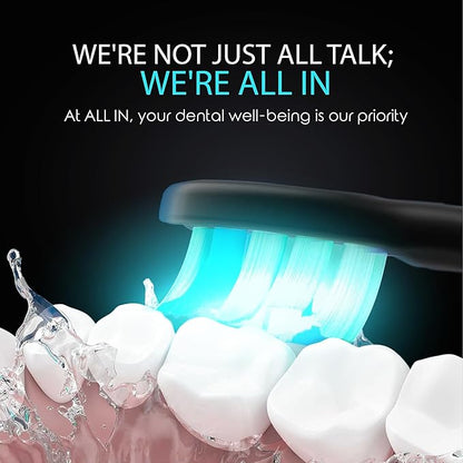 ALL IN Sonic LED Whitening Toothbrush and Replacement Heads Full Set - Image 5