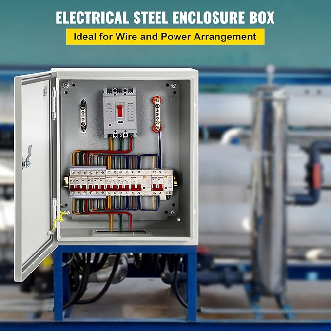 VEVOR NEMA Steel Enclosure, IP66 Waterproof & Dustproof, Outdoor/Indoor - Image 2