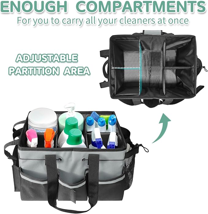 Boczif Cleaning Caddy Bag Wearable, Supplies Organizer - Image 3