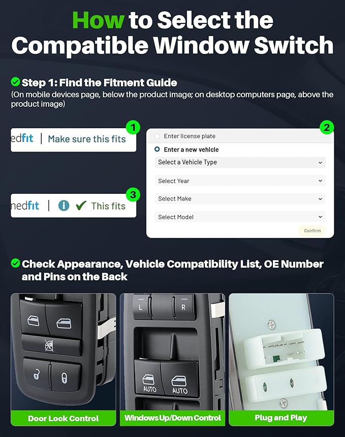 Dacall Master Power Window Switch Fits - Image 9