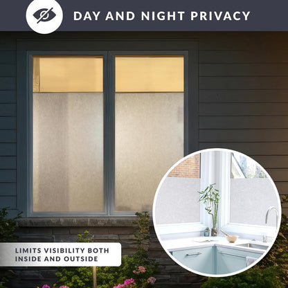 Rice Paper Window Privacy Film by Artscape - Decorative Frosted Glass Design, Static Cling, Full Coverage Privacy, Light Control, Helps Create a Calm, Focused Space, Made in USA - 36 x 72 Inch