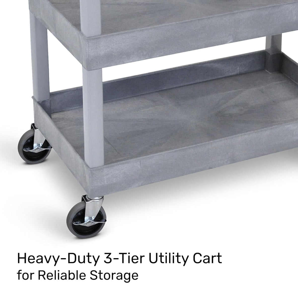 tubstr 3-tier rolling utility cart with wheels | shown in use