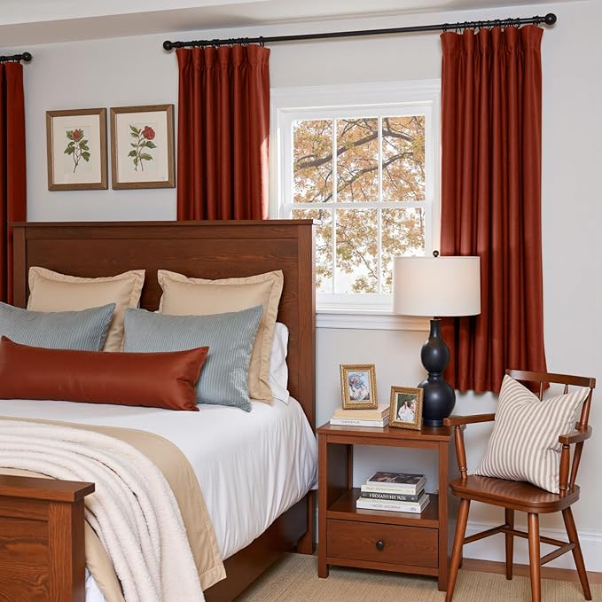Lazzzy Velvet Blackout Curtains Thermal Insulated Room Window Drapes Super Soft - Image 6