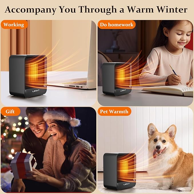 Lerat Space Heater, Portable Mini Heater - Image 7