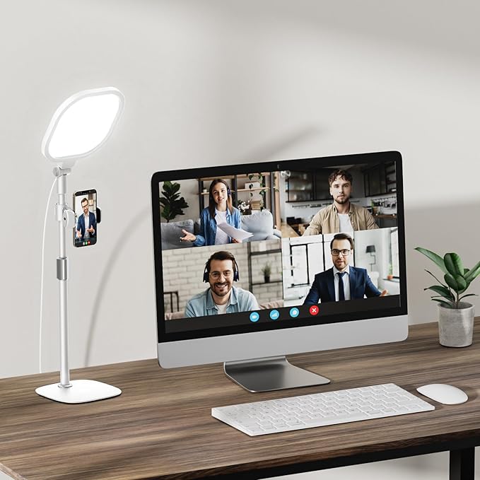 Lighting for Video Calls, 30 Light Modes Video Conference Light, Desk Ring Light by LitONES