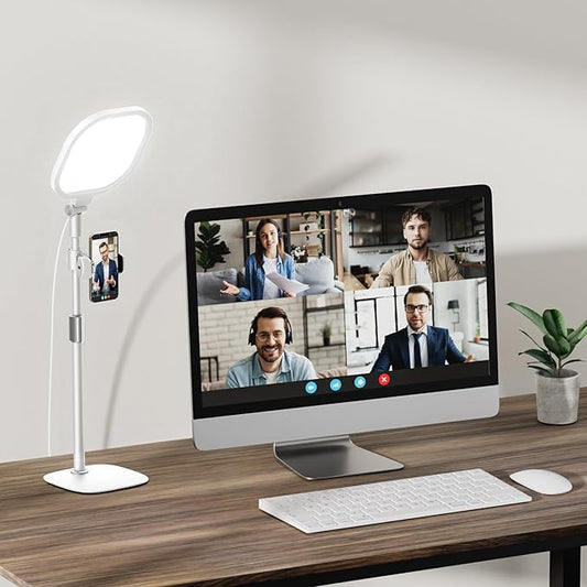 Lighting for Video Calls, 30 Light Modes Video Conference Light, Desk Ring Light by LitONES
