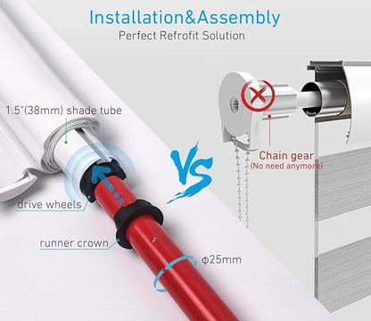 Rollerhouse 1.75"/45mm Roller Shade Battery Powered Motor - Image 3
