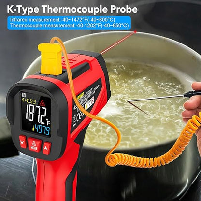 Infrared Thermometer Temperature Gun, TEMIRUP Digital IR Laser Thermometer - Image 2