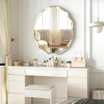 Bathroom Mirrors for Over Sink, Round Frameless Mirrors for Wall, 24x30 Inch - Image 8