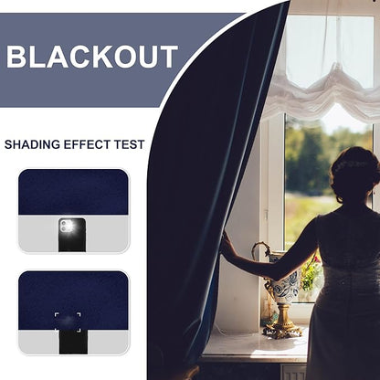 JIUZHEN Blackout Curtains for Bedroom– Thermal Insulated, Noise Reducing Room - Image 4