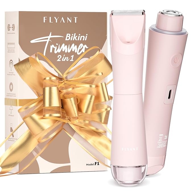 Bikini Trimmer for Women, Flyant 2 in 1 Electric Shaver for Women, Pubic Hair by FlyantBeauty