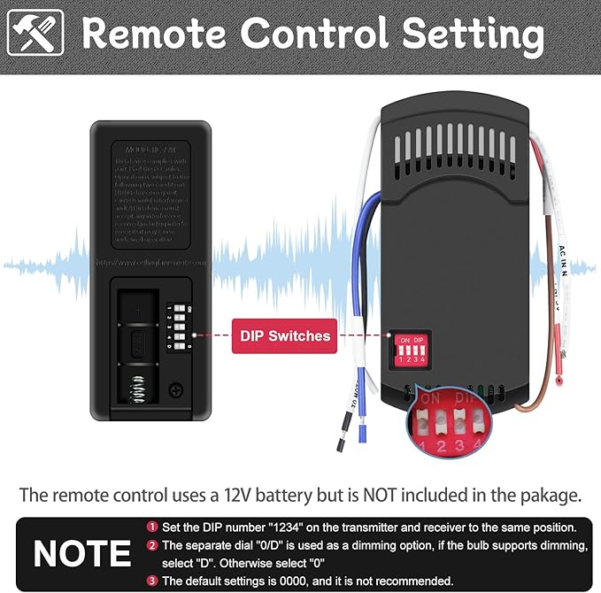 Universal Ceiling Fan Remote Control Kit, Hampton Bay Fan Remote Kit Replacement - Image 4