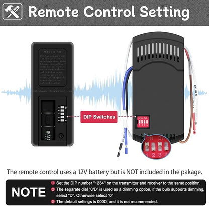 Universal Ceiling Fan Remote Control Kit, Hampton Bay Fan Remote Kit Replacement - Image 4
