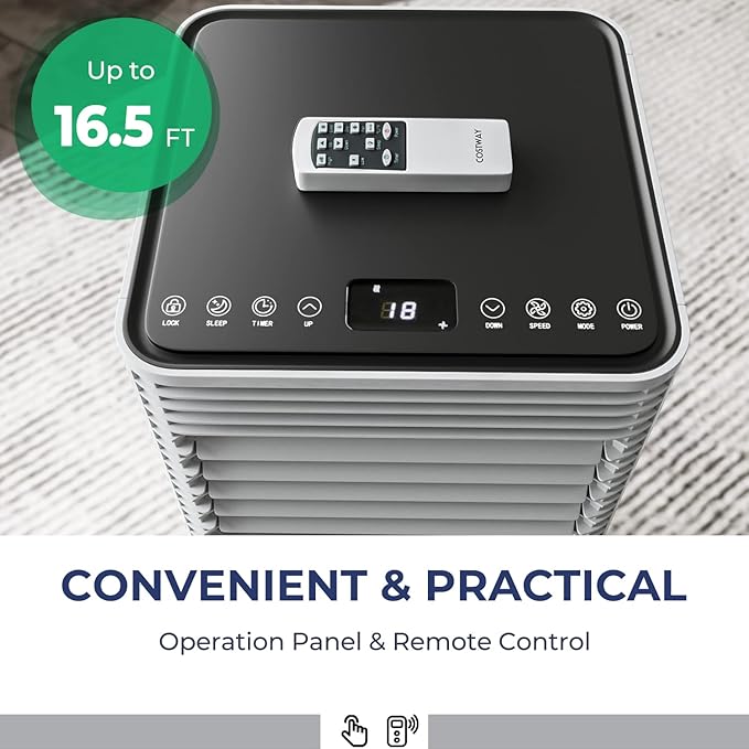 COSTWAY Portable Air Conditioner, 10000 BTU AC Cooling - Image 4