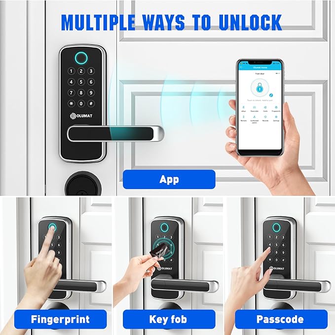 Smart Lock with WiFi Gateway, Keyless Entry Lock with Handle - Image 2