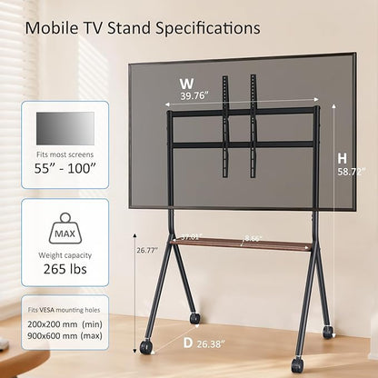 Glidesync Smart Board Stand for 55-100 Inch Interactive Whiteboards, - Image 2