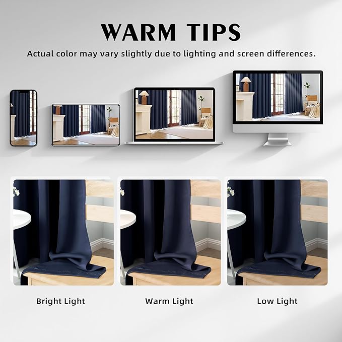 100% Blackout Curtains 84 Inch Length - Image 6