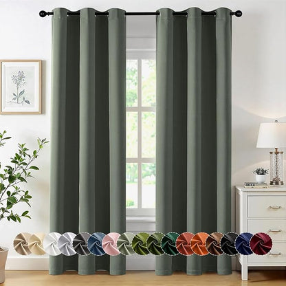 MIULEE Dark Mallard Blackout Curtains by MIULEE