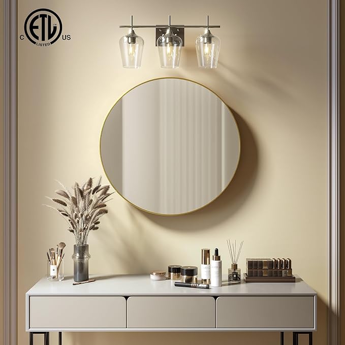 VONLUCE Bathroom Vanity Light, 3 Light Bathroom Light Fixture Over Mirror - Image 2