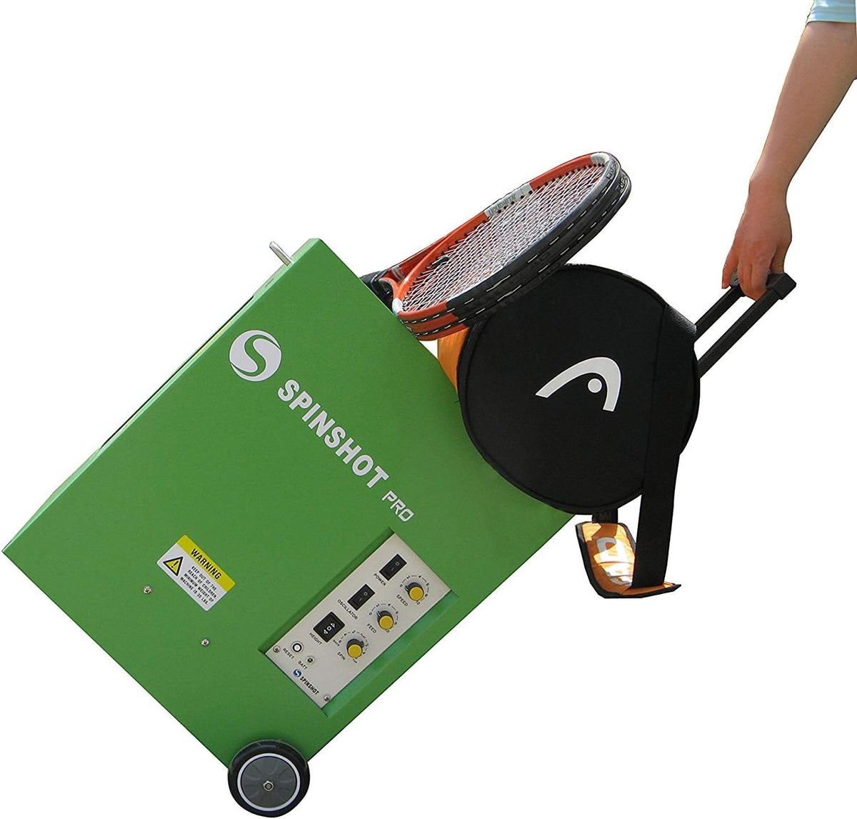 spinshot pro tennis ball machine (the best model, close-up detail