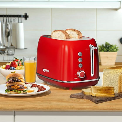 2 Slice Stainless Steel Toaster Retro - Image 6