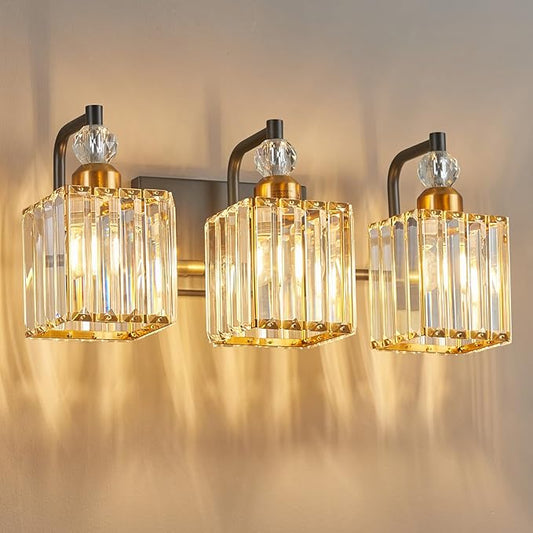 BBLLWJ Bathroom Vanity Lights 3-Light Bathroom Light Gold Brushed Brass Finish by BBLLWJ