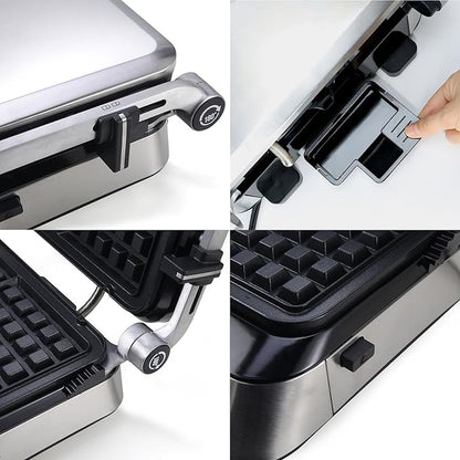 Panini Waffle Maker Combo | Panini Grill Press Sandwich Maker, Smokeless Indoor - Image 6