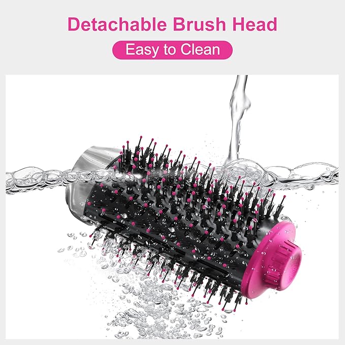 IG INGLAM 4 in 1 Blowout Brush, Negative Ion Detachable Hair Dryer & Styler - Image 9