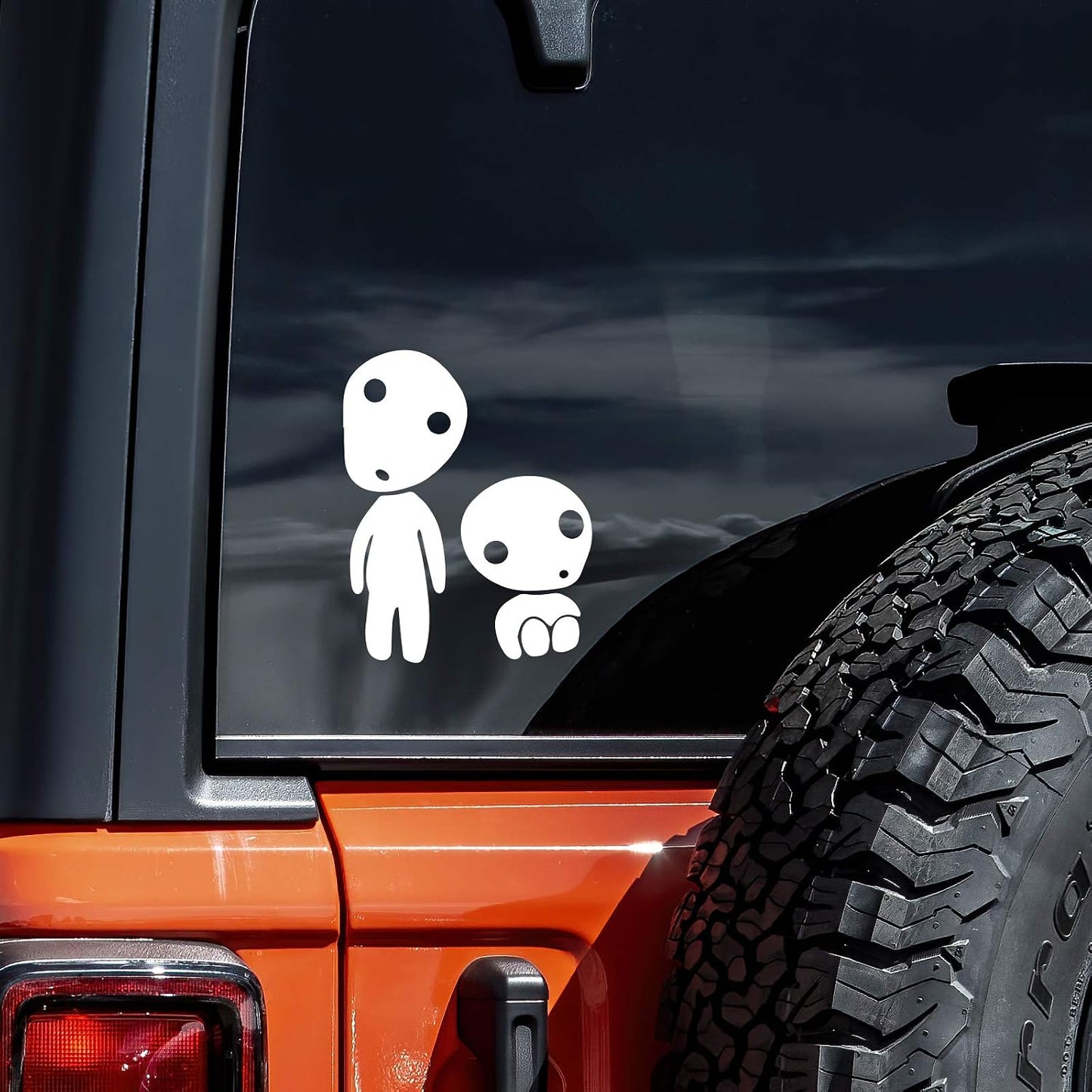 Tree Princess Spirits Mononoke Decal Vinyl Sticker Auto Car Truck Wall Laptop | White | 4" x 5.5"