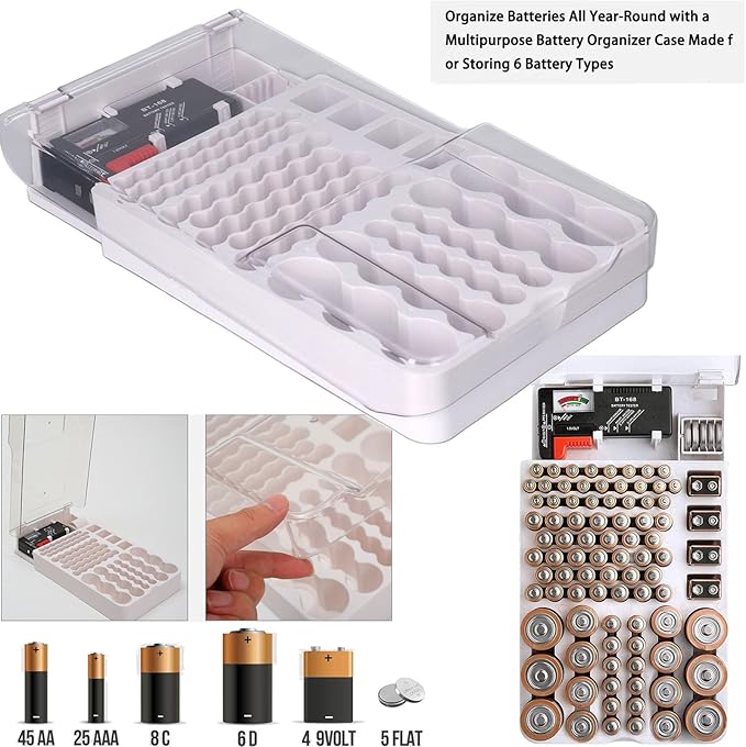 Battery Organizer Storage Box - Image 2
