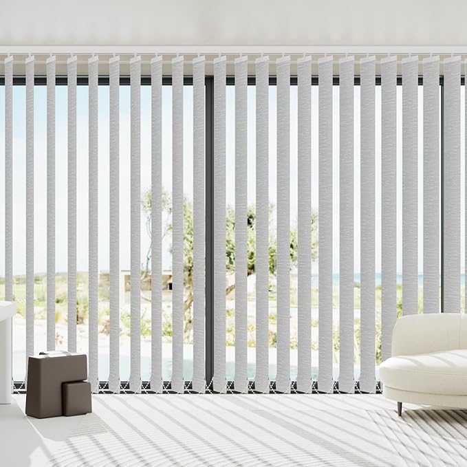 Blindify Motorized Vertical Blinds, Light Filtering Sliding Door Shades - Image 2