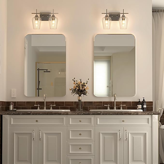 VONLUCE Bathroom Vanity Light, 2 Light Bathroom Light Fixture Over Mirror - Image 7