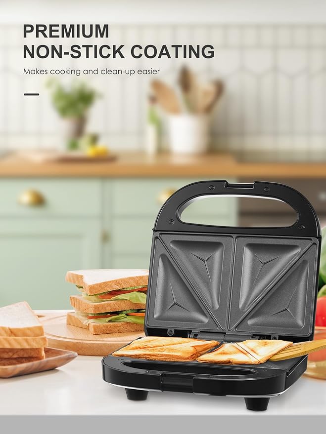 Sandwich Maker, Yabano Toaster and Electric Panini Grill - Image 2