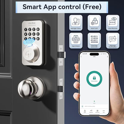 Ulecoce Fingerprint Keypad Deadbolt - Image 3