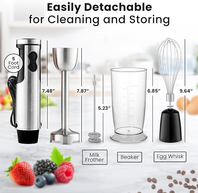 Zulay 4-in-1 Immersion Stick Mixer Hand Blender - Image 4