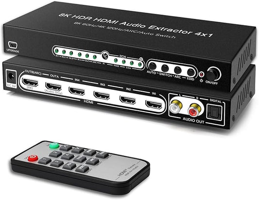 8K 60HZ HDMI Switch 4 In 1 Out by FERRISA