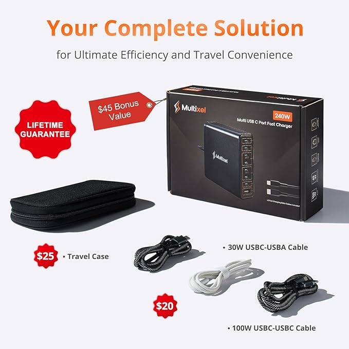 Upgraded 240W 8 Ports GaN Charger - Image 3
